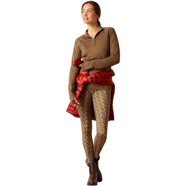 Ariat Womens Lowell 2.0 1/4 Zip Baselayer 10046606 - Canteen